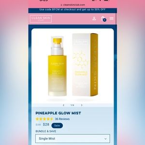 Clean Skin Club - Pineapple Glow Mist 100 ML/ 3.4 Fl. Oz.